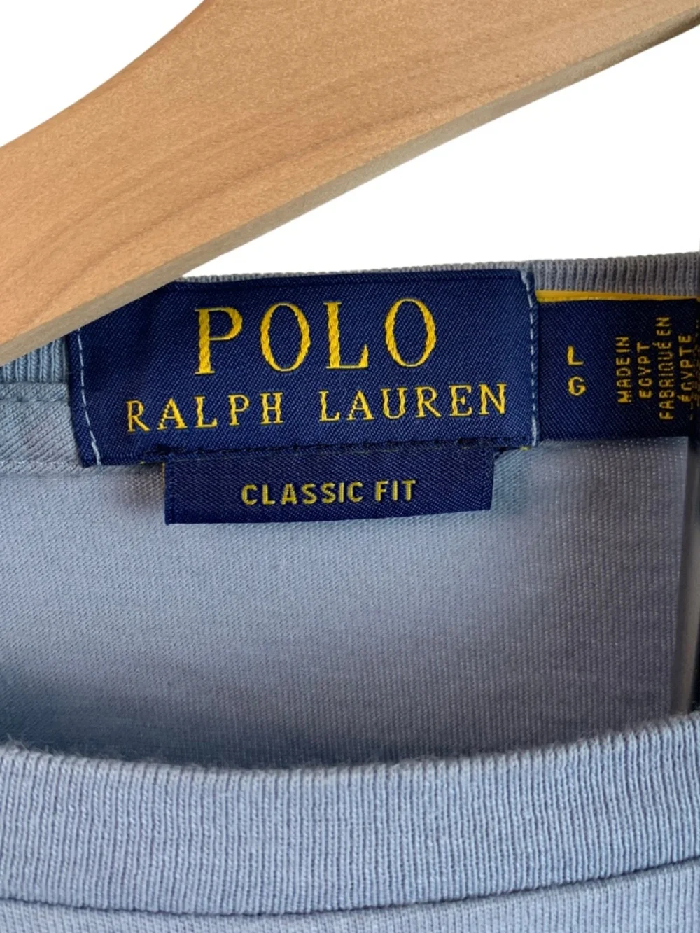 Polo Ralph Lauren Light Blue Short Sleeve Polo Bear Shirt L Classic Fit Preppy